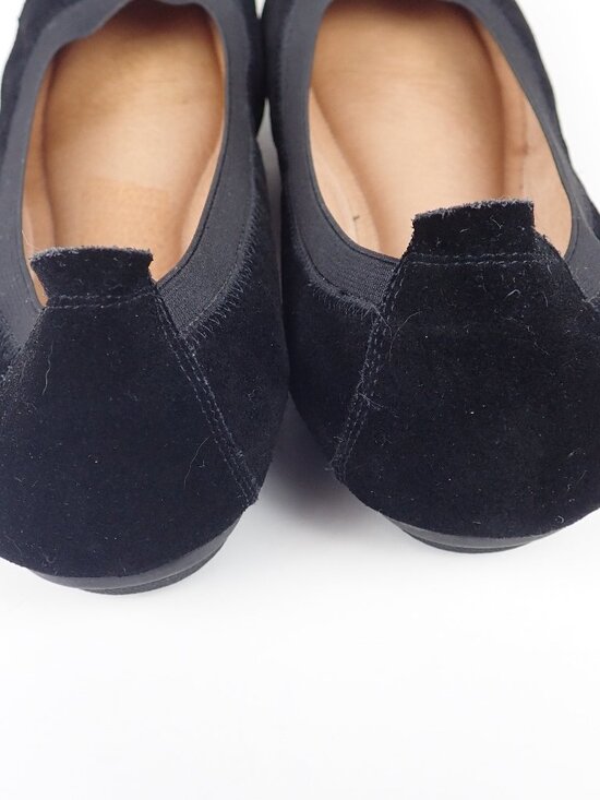 Joseph Seibel Womens 38 US 7/7.5 Pippa Black Suede Comfort Ballet Slip On Flats - Picture 5 of 11
